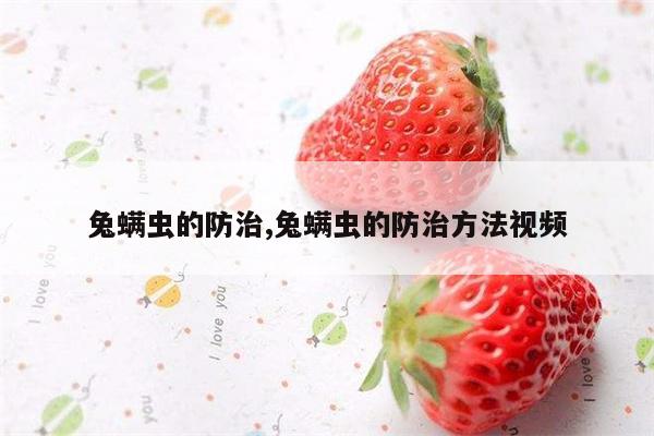 兔螨虫的防治,兔螨虫的防治方法视频  第1张