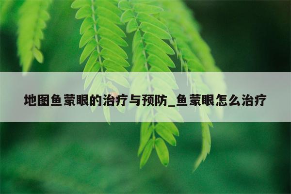 地图鱼蒙眼的治疗与预防 鱼蒙眼怎么治疗  第1张